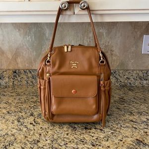 Mini Leather Diaper Backpack by Miss Fong